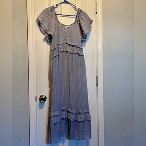 Boutique Maxi Dress in Dusty Blue